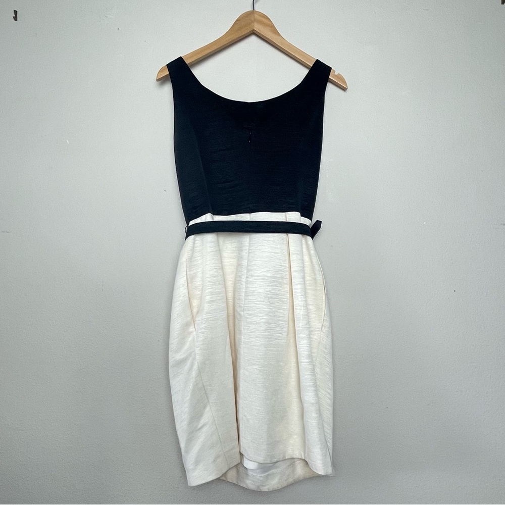 Eliza J Embellished Neckline Dress | Black & Ivory Knee Length Tulip Skirt | 4 - Picture 14 of 17